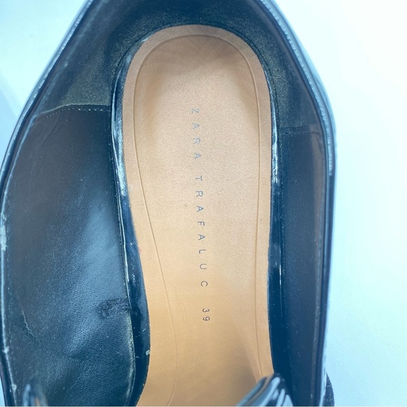 Zara Trafaluc Glossy Black Women’s Loafers with Velvet Bow EU 39 - Picture 14 of 16